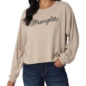 WRANGLER Retro long sleeves cropped sweatshirt size XL